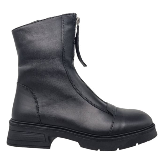 Ghete Damă Casual Din Piele Naturală Neagră 30364