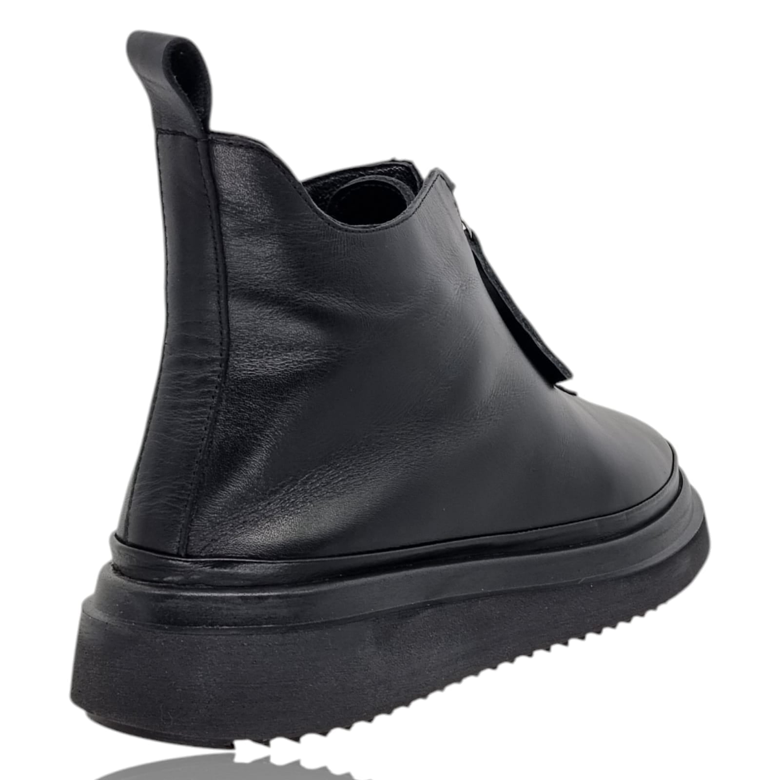 Ghete Damă Casual Din Piele Naturală Neagră 30365