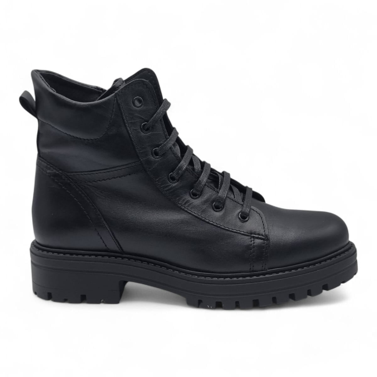 Ghete Damă Casual Din Piele Naturală Neagră 30387