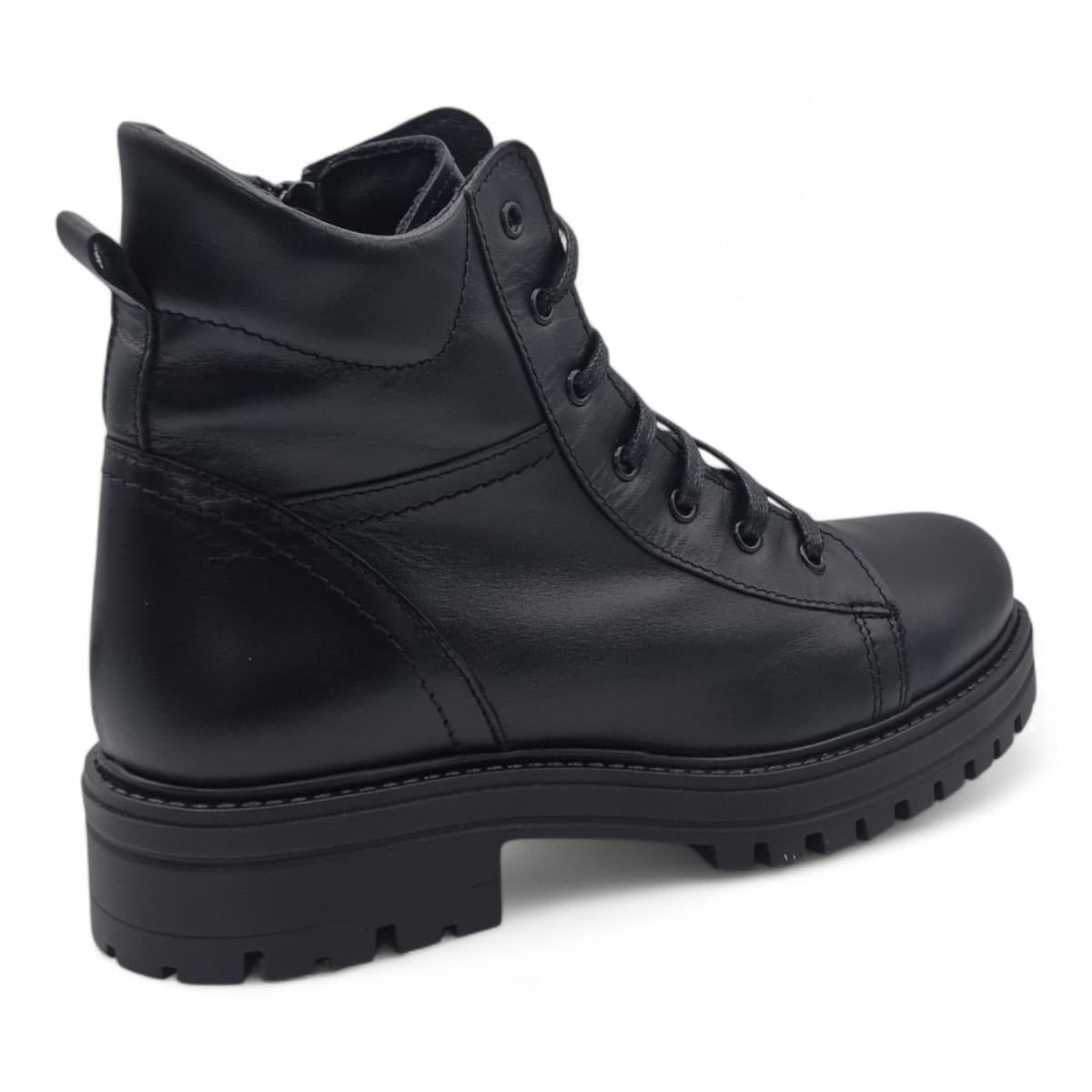Ghete Damă Casual Din Piele Naturală Neagră 30387