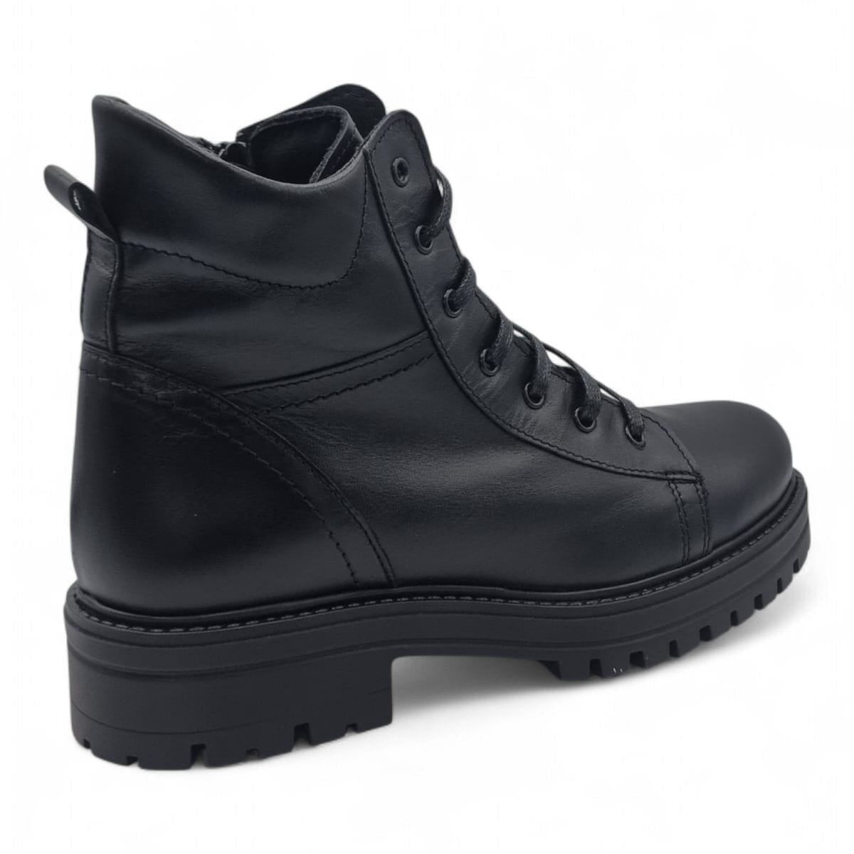 Ghete Damă Casual Din Piele Naturală Neagră 30387