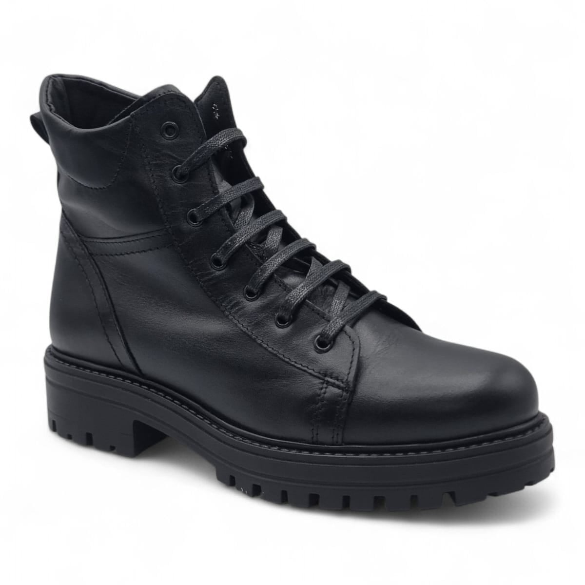Ghete Damă Casual Din Piele Naturală Neagră 30387