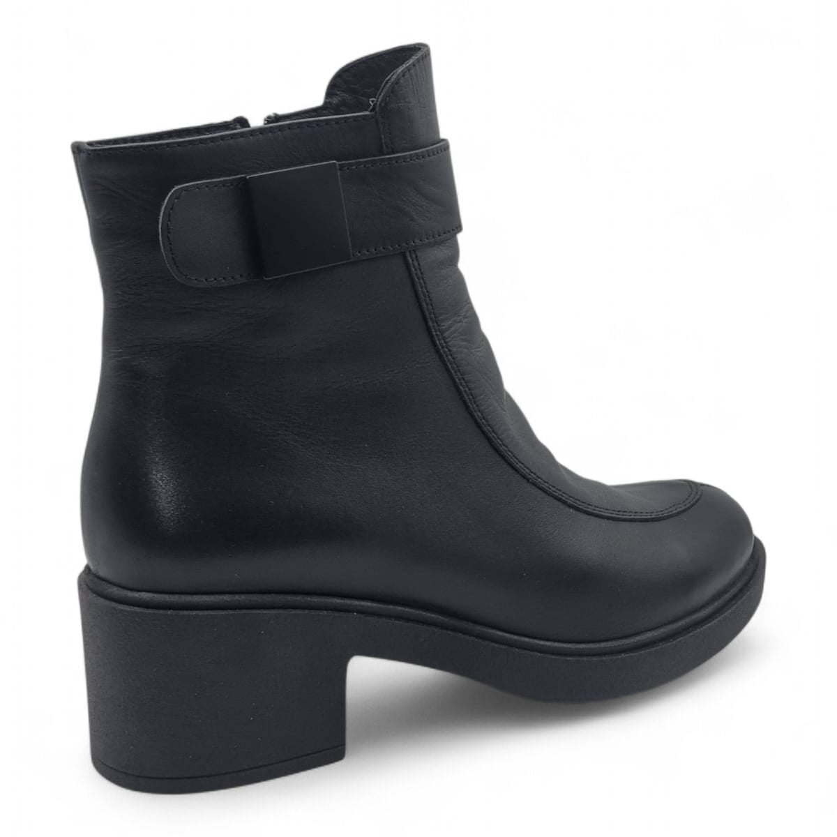 Ghete Damă Casual Din Piele Naturală Neagră 30388