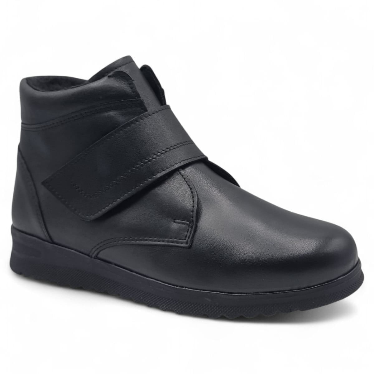 Ghete Damă Casual Din Piele Naturală Neagră 30390