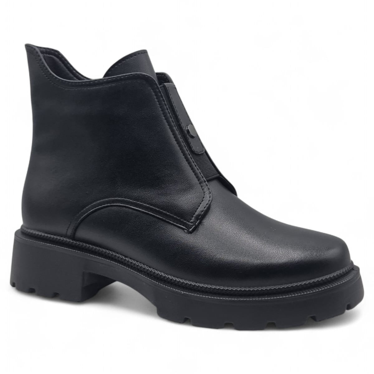 Ghete Damă Casual Din Piele Naturală Neagră 30392