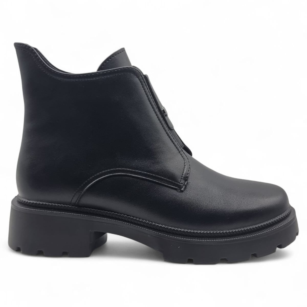 Ghete Damă Casual Din Piele Naturală Neagră 30392