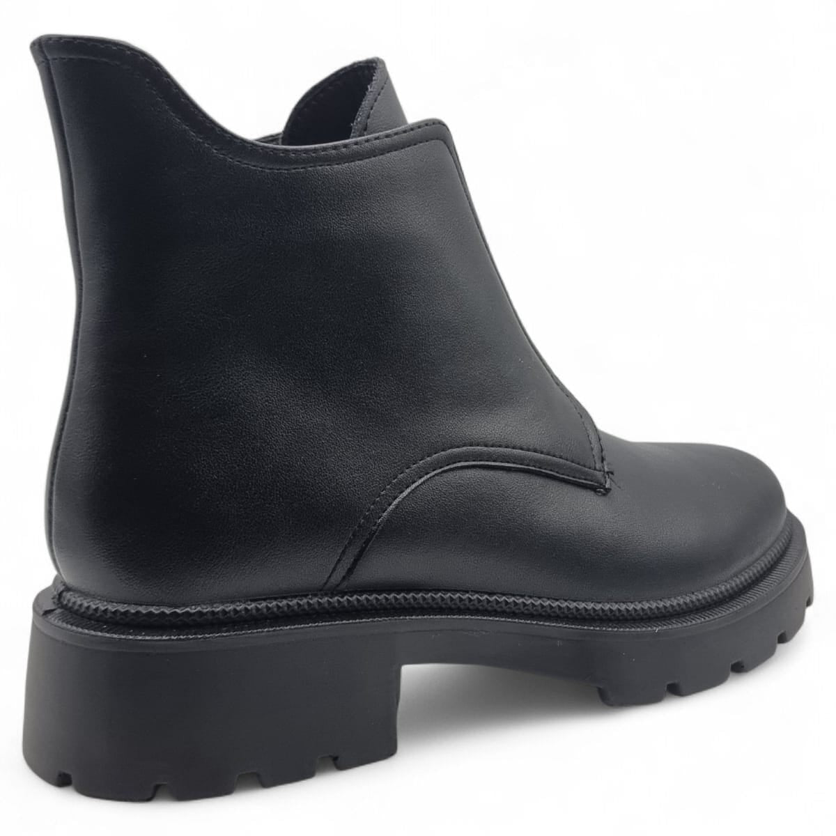 Ghete Damă Casual Din Piele Naturală Neagră 30392