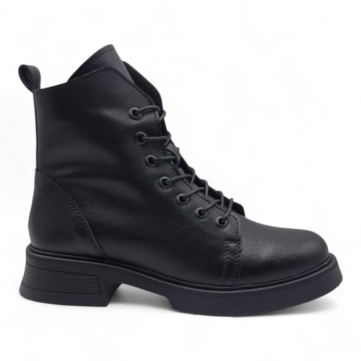 Ghete Damă Casual Din Piele Naturală Neagră 30395