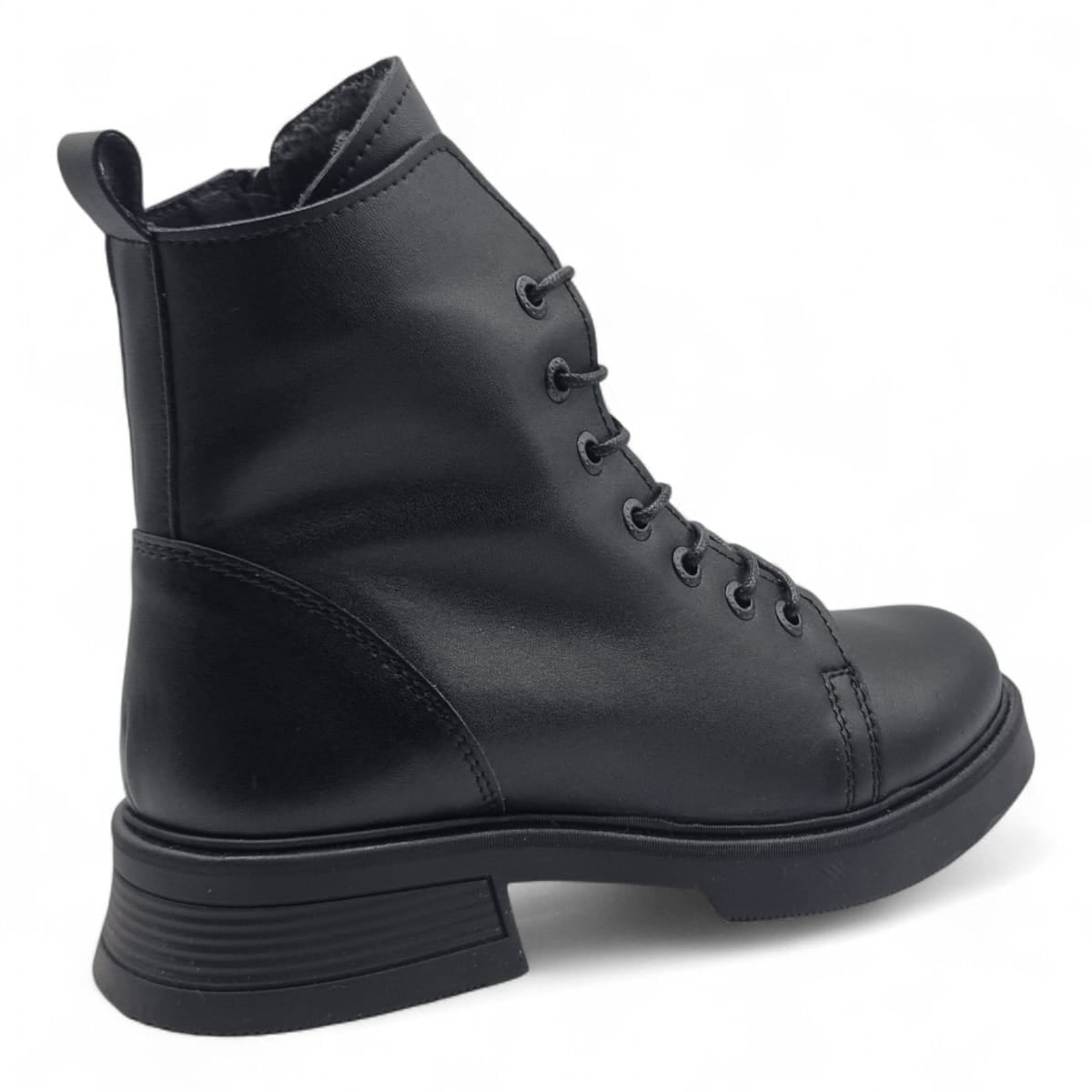 Ghete Damă Casual Din Piele Naturală Neagră 30395