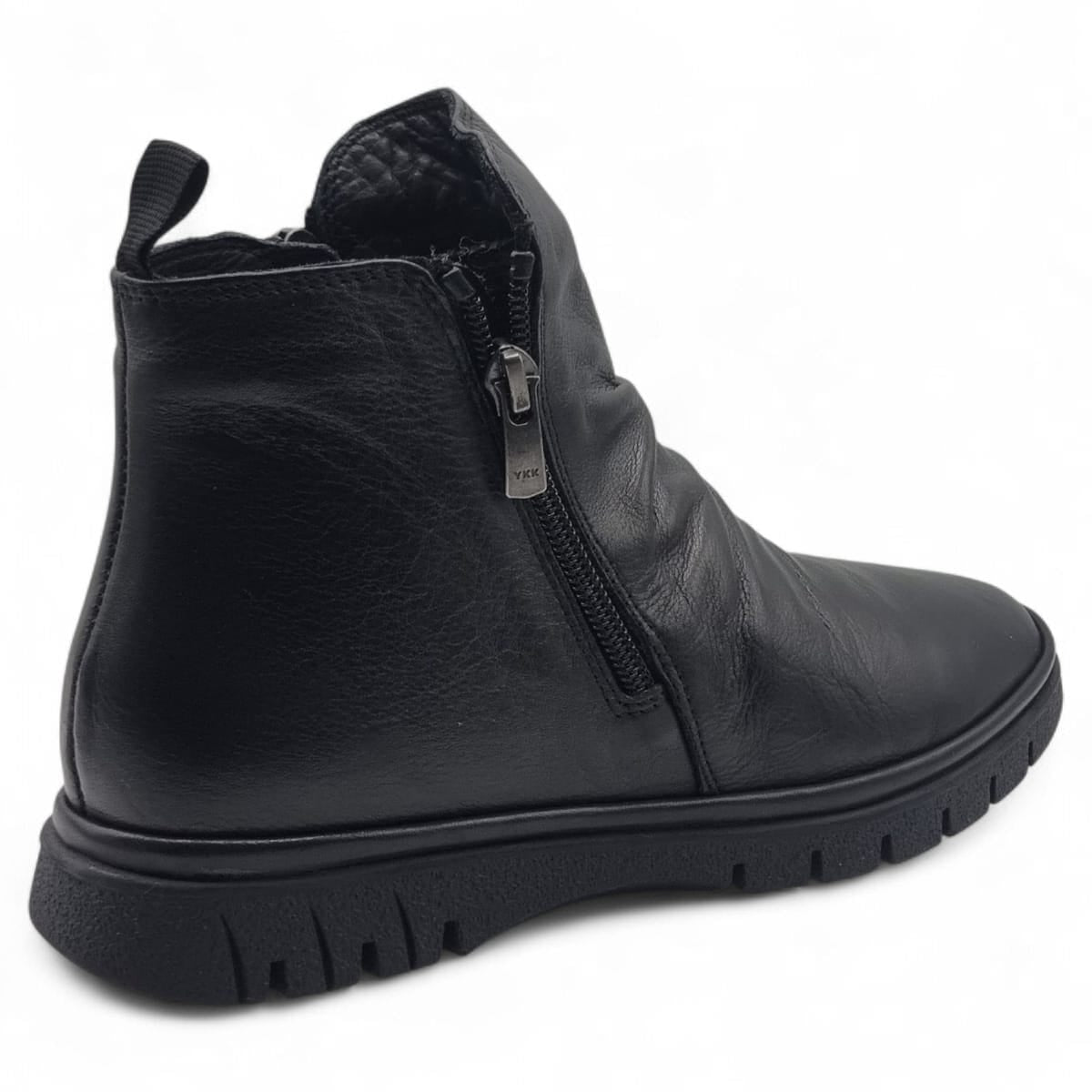 Ghete Damă Casual Din Piele Naturală Neagră 30396