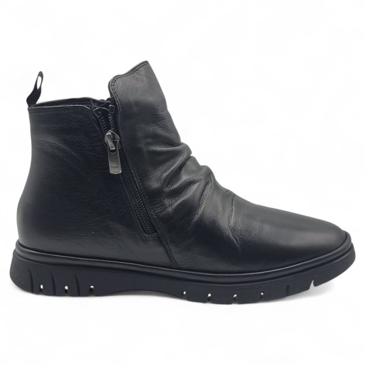 Ghete Damă Casual Din Piele Naturală Neagră 30396