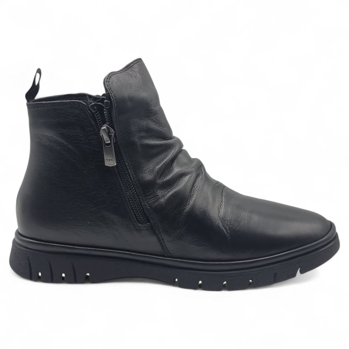 Ghete Damă Casual Din Piele Naturală Neagră 30396