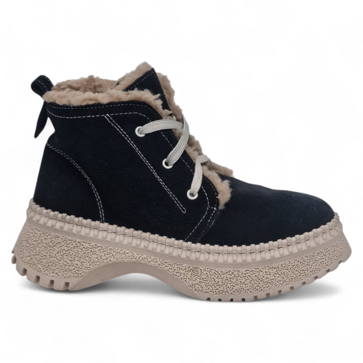 Ghete Damă Casual Din Piele Naturală Neagră Vel 30369