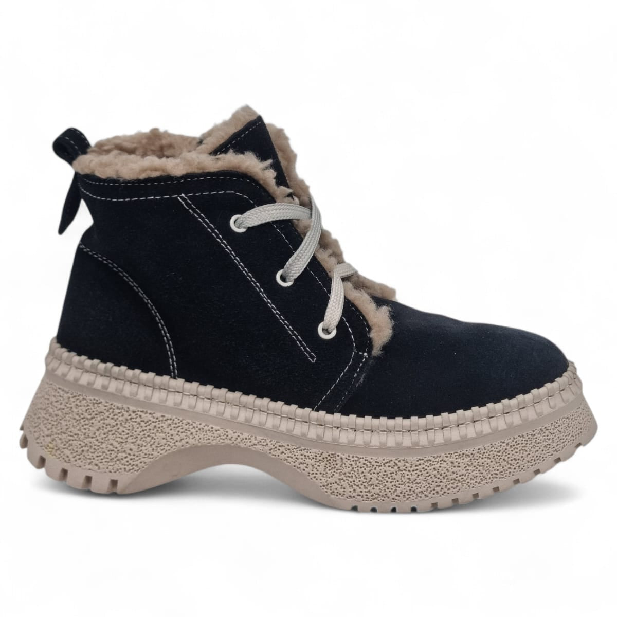 Ghete Damă Casual Din Piele Naturală Neagră Vel 30369
