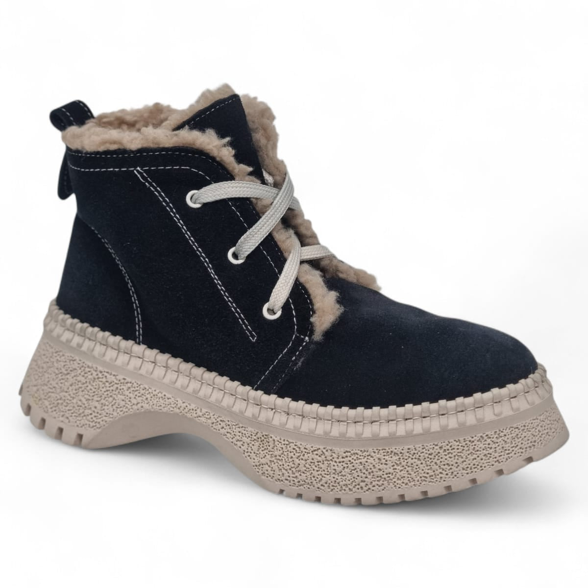 Ghete Damă Casual Din Piele Naturală Neagră Vel 30369