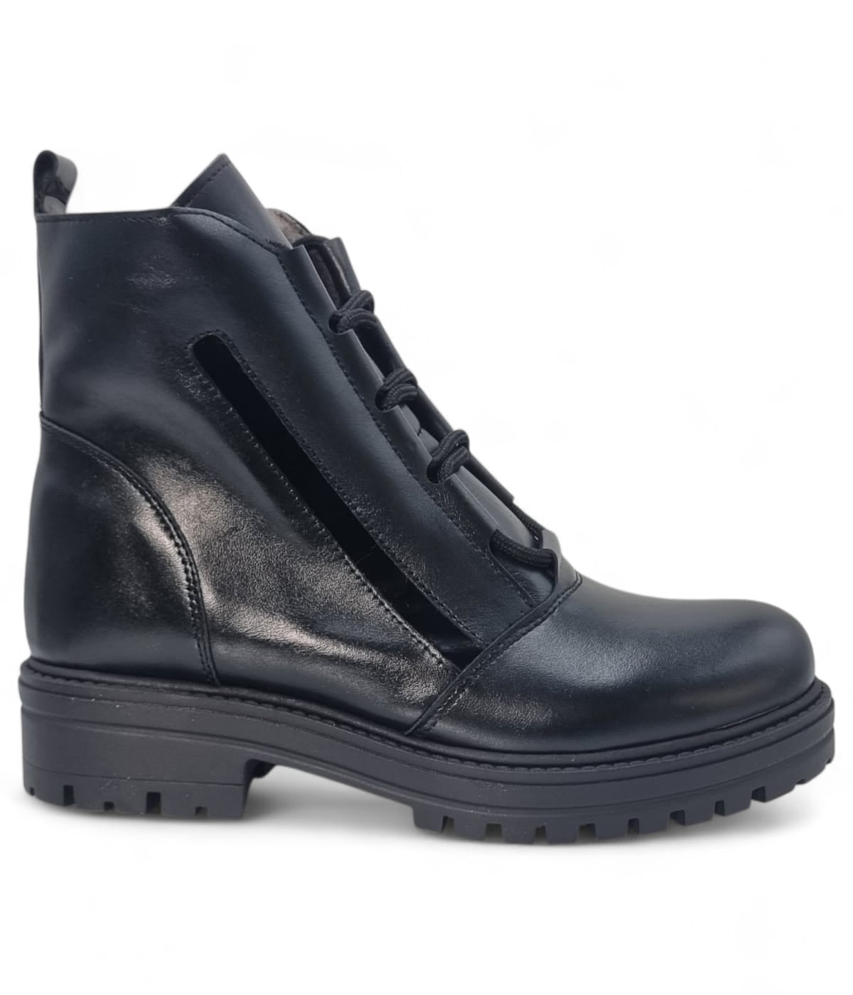 Ghete Damă Casual Din Piele Naturală Neagră 30404