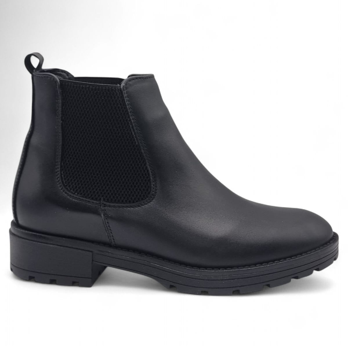 Ghete Damă Casual Din Piele Naturală Negru 30358