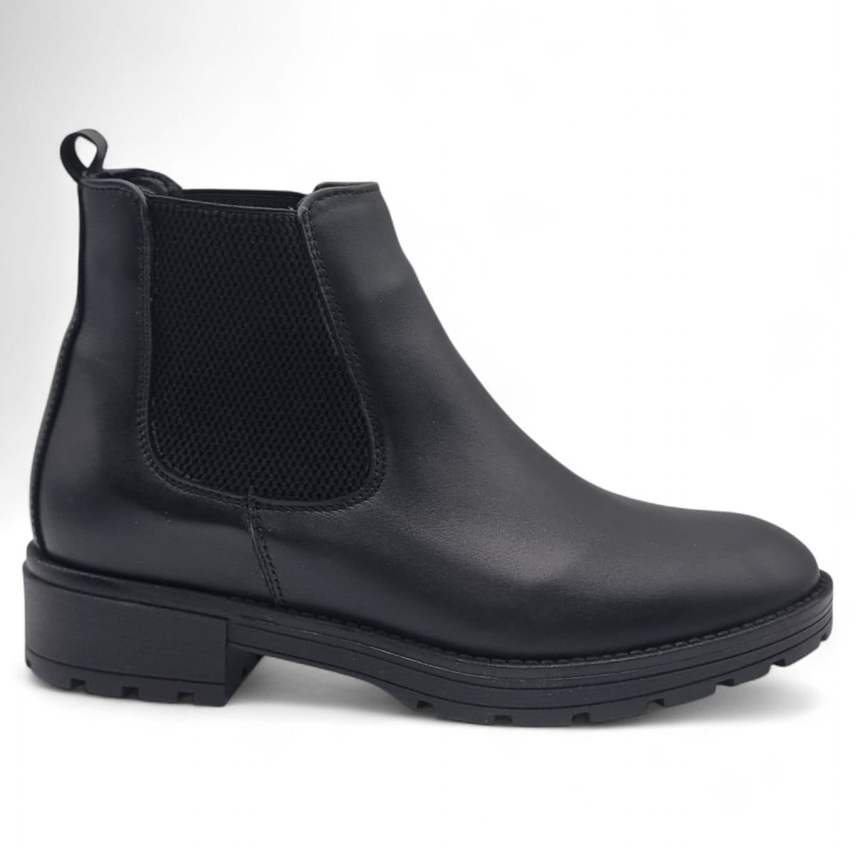 Ghete Damă Casual Din Piele Naturală Negru 30358