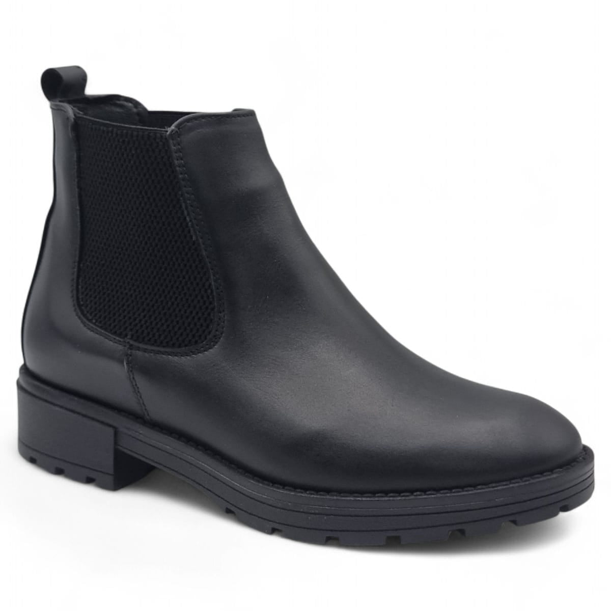 Ghete Damă Casual Din Piele Naturală Negru 30358