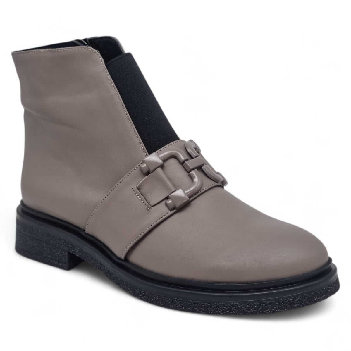 Ghete Damă Casual Din Piele Naturală Vizon 30366