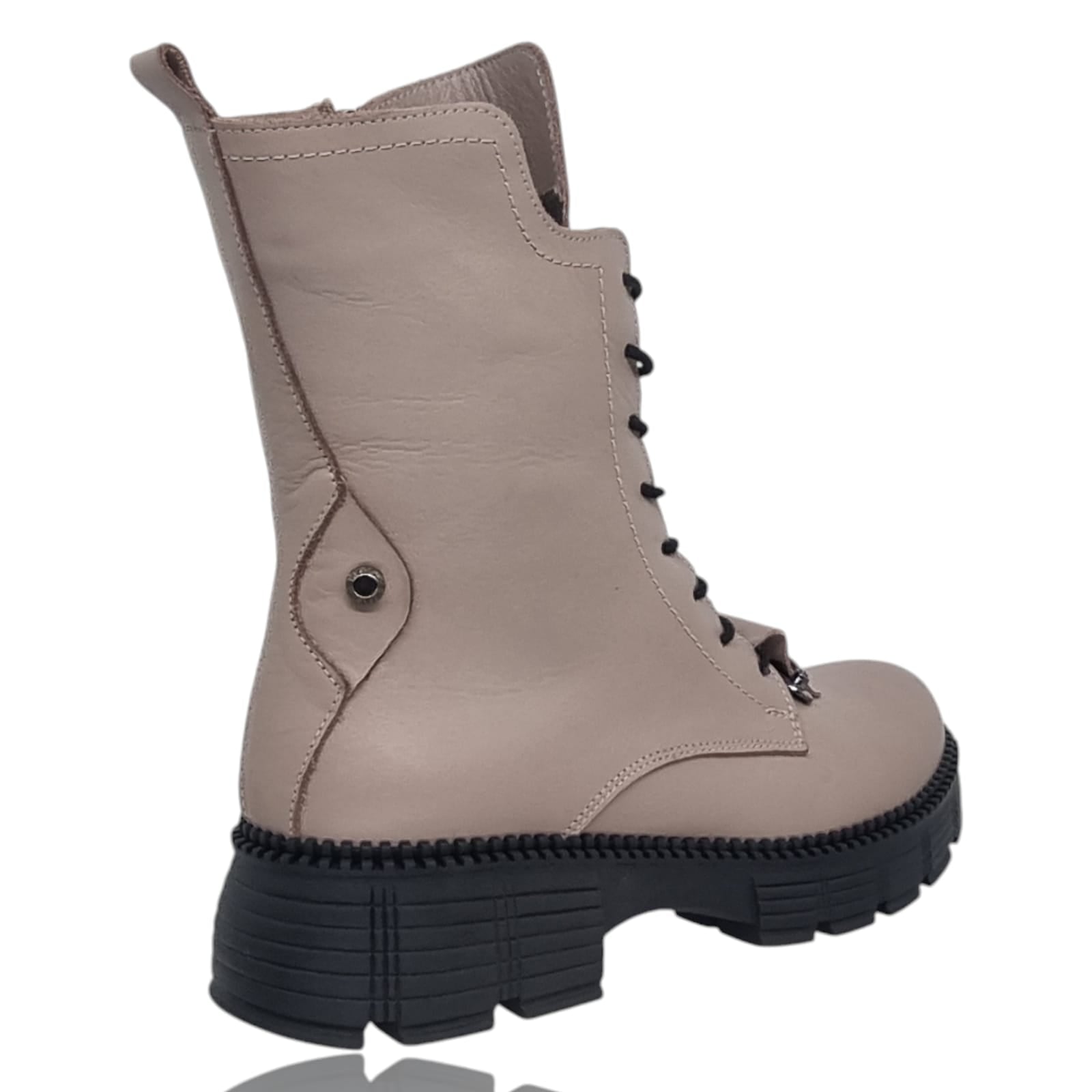 Ghete Damă Casual Din Piele Naturală Vizon 30361