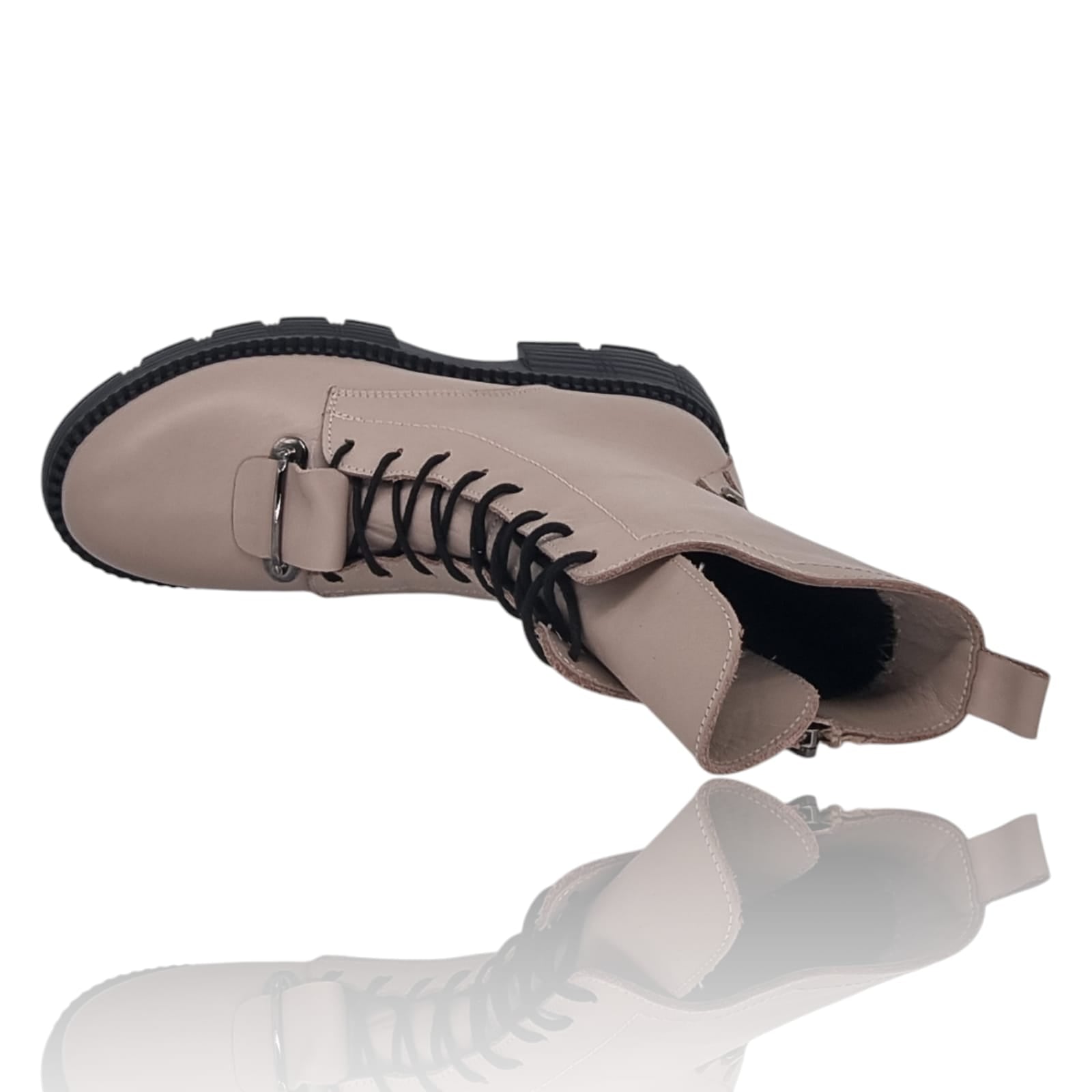 Ghete Damă Casual Din Piele Naturală Vizon 30361