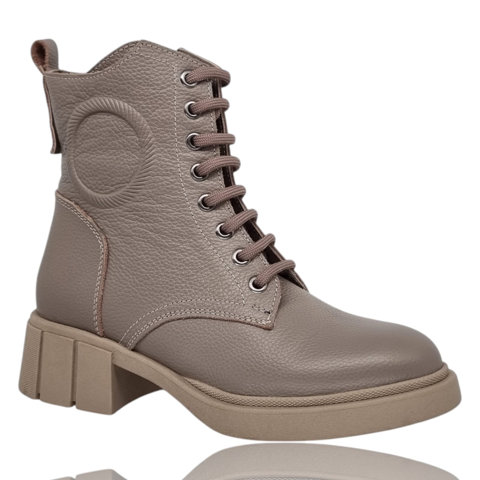 Ghete Damă Casual Din Piele Naturală Vizon 30363