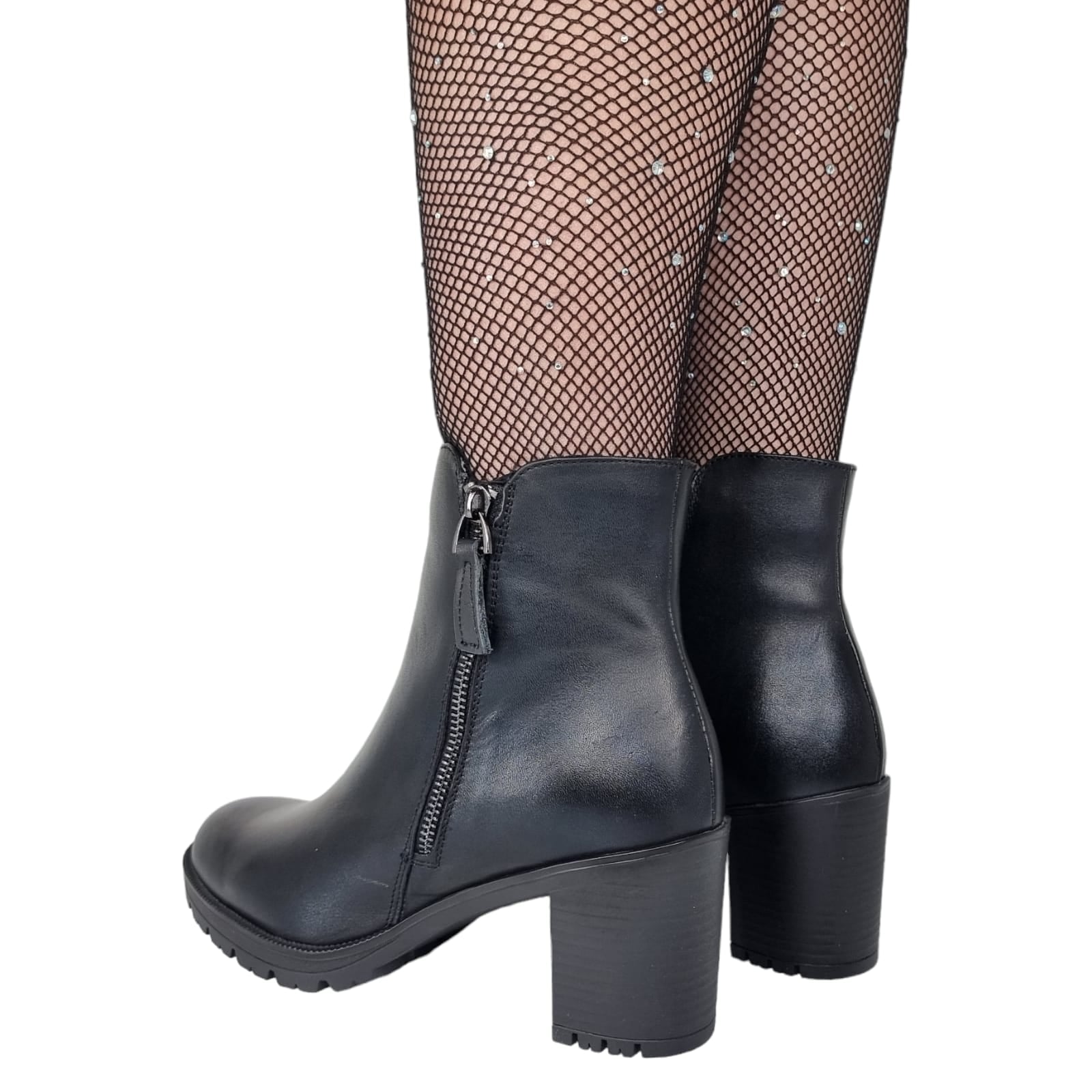 Ghete Damă Casual Din Piele Neagră 8616