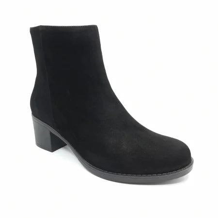 Ghete Damă Casual Din Piele Velur Naturală Neagră 30100