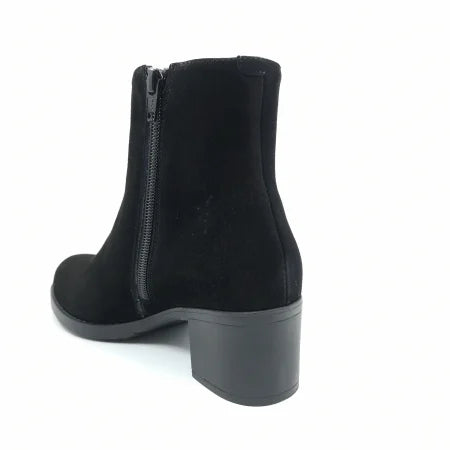 Ghete Damă Casual Din Piele Velur Naturală Neagră 30100