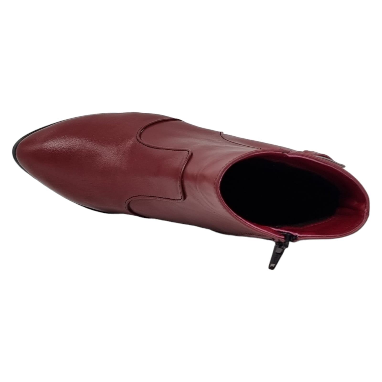 Ghete Damă Elegante Din Piele Naturală Bordo 40141