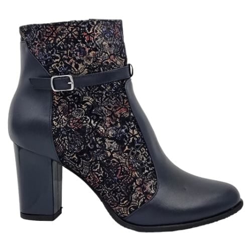Ghete Damă Elegante Din Piele Naturală Blue 40154
