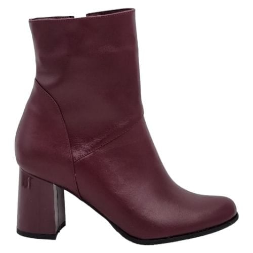 Ghete Damă Elegante Din Piele Naturală Bordo 40181