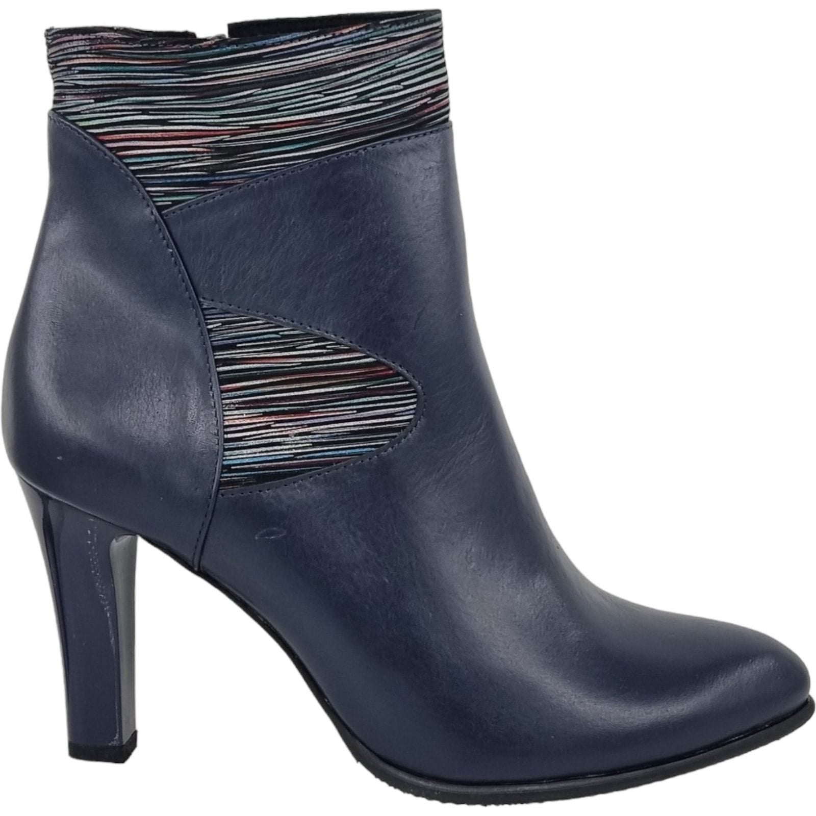 Ghete Damă Elegante Din Piele Naturală Blue 40190