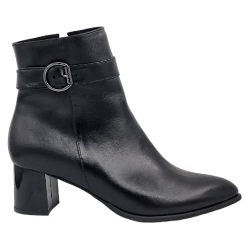 Ghete Damă Elegante Din Piele Naturală Neagră Box 40202