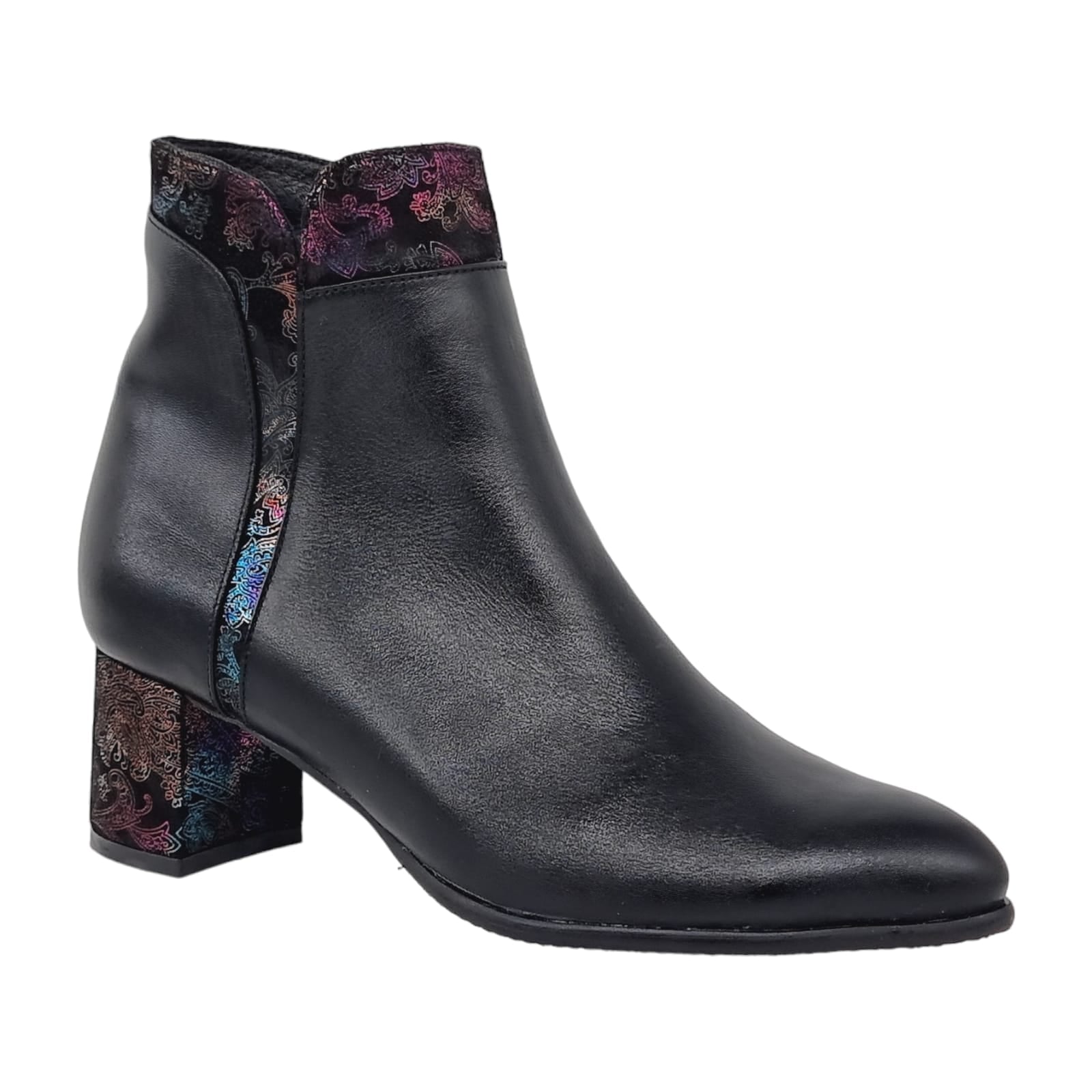 Ghete Damă Elegante Din Piele Naturală Neagră 40205