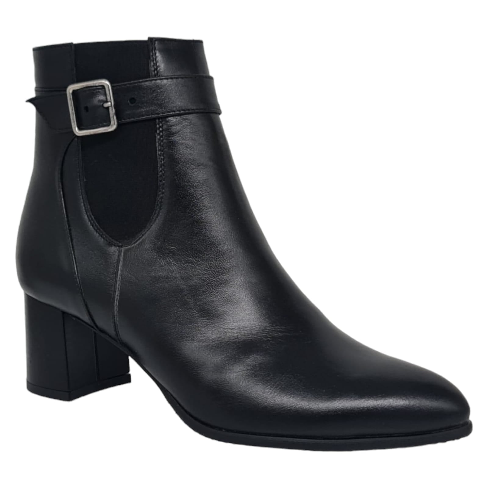 Ghete Damă Elegante Din Piele Naturală Neagra 40101