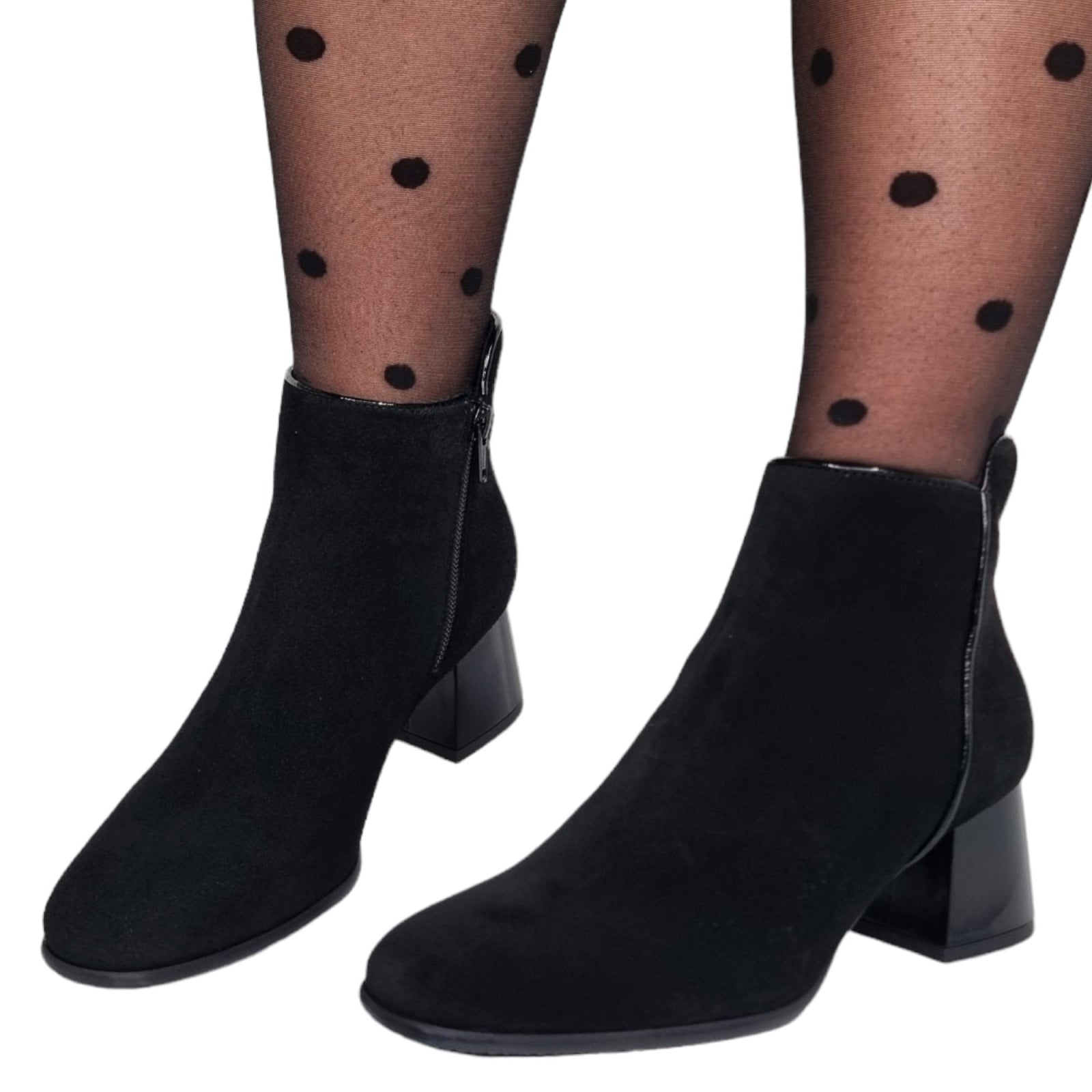 Ghete Damă Elegante Din Piele Naturală Negru Vel 40155