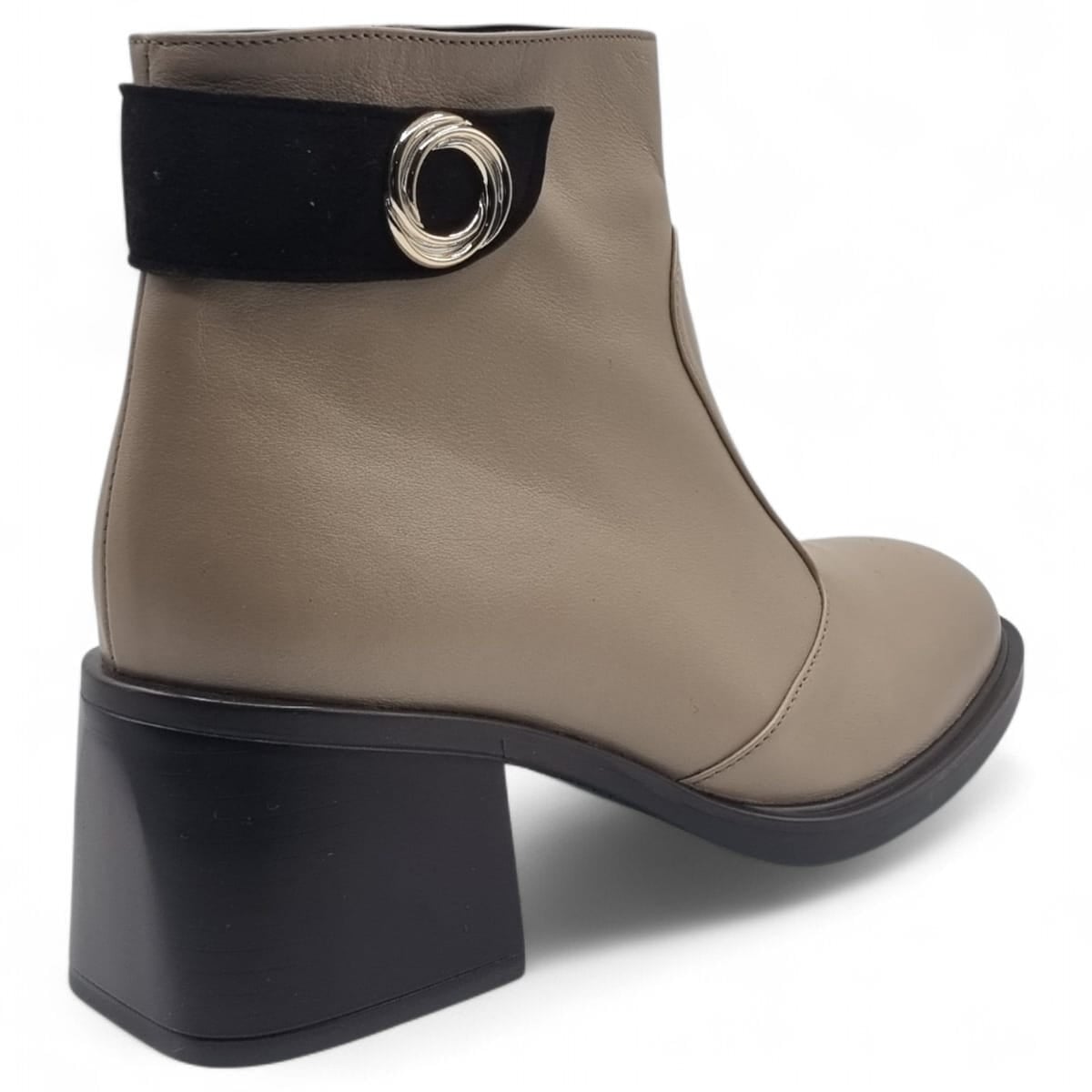 Ghete Damă Elegante Din Piele Naturală Cafe 40218