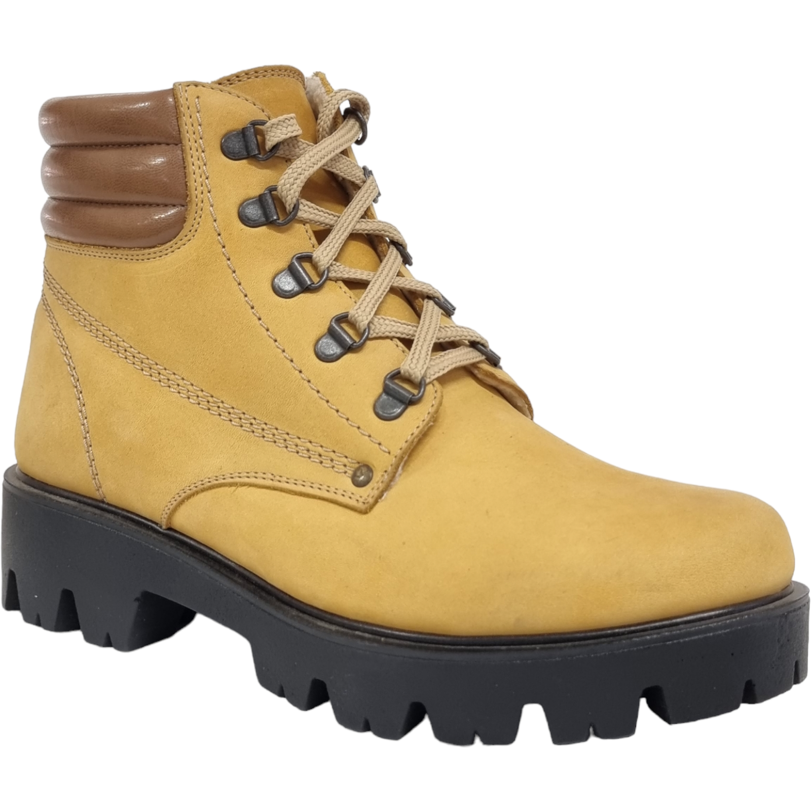 Ghete Damă Casual Din Piele Naturală Galbenă 30140