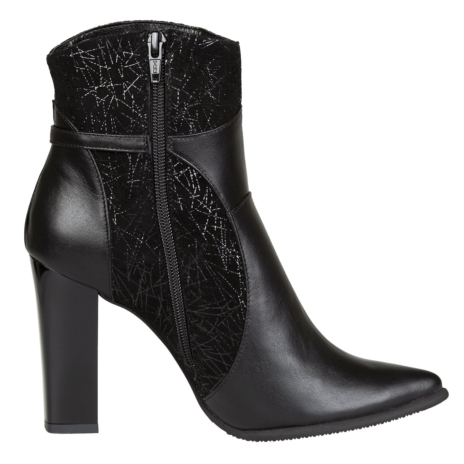 Ghete Damă Elegante Din Piele Naturală Neagră 40106