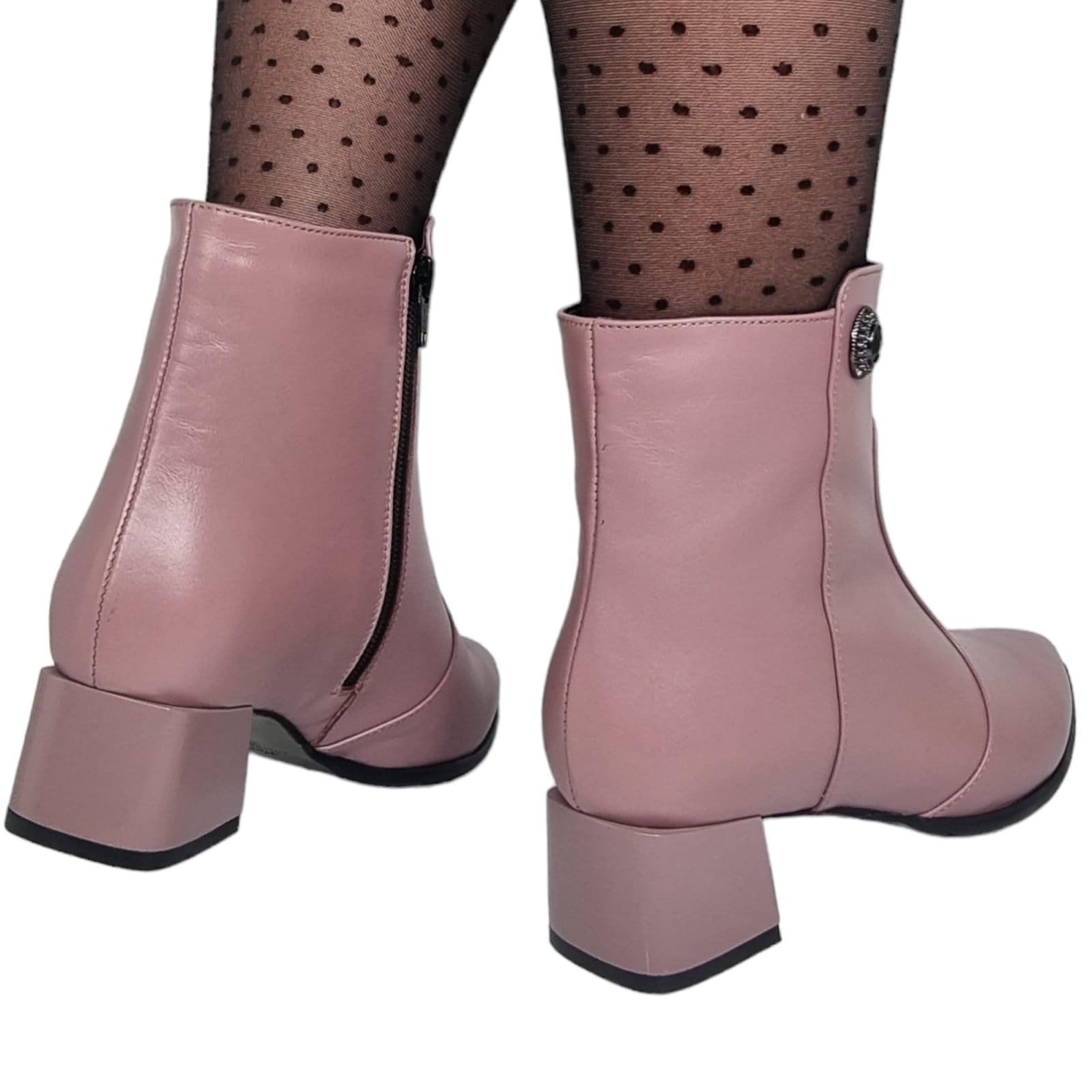 Ghete Damă Elegante Din Piele Naturală Lila 40116