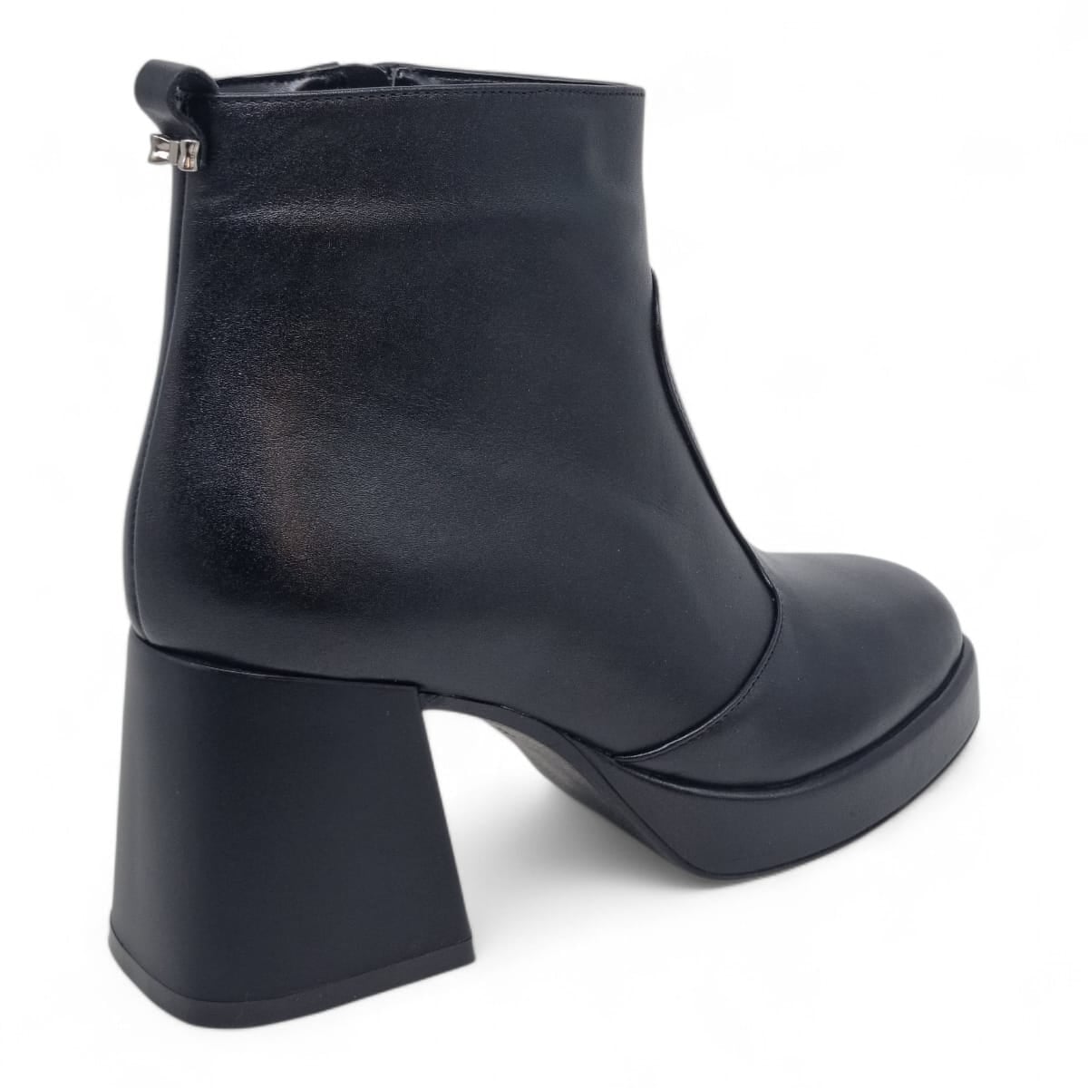 Ghete Damă Elegante Din Piele Naturală Neagră 40221