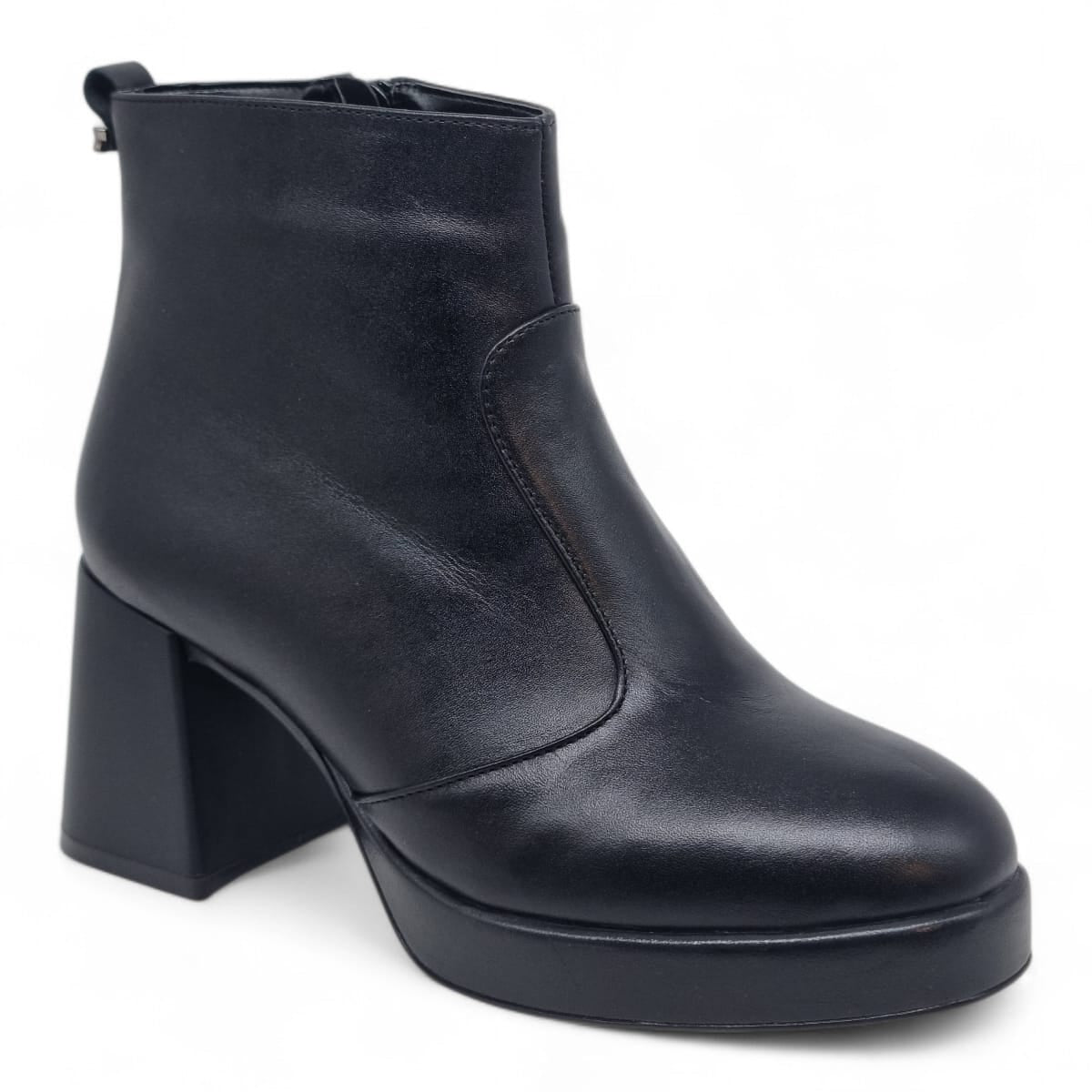 Ghete Damă Elegante Din Piele Naturală Neagră 40221