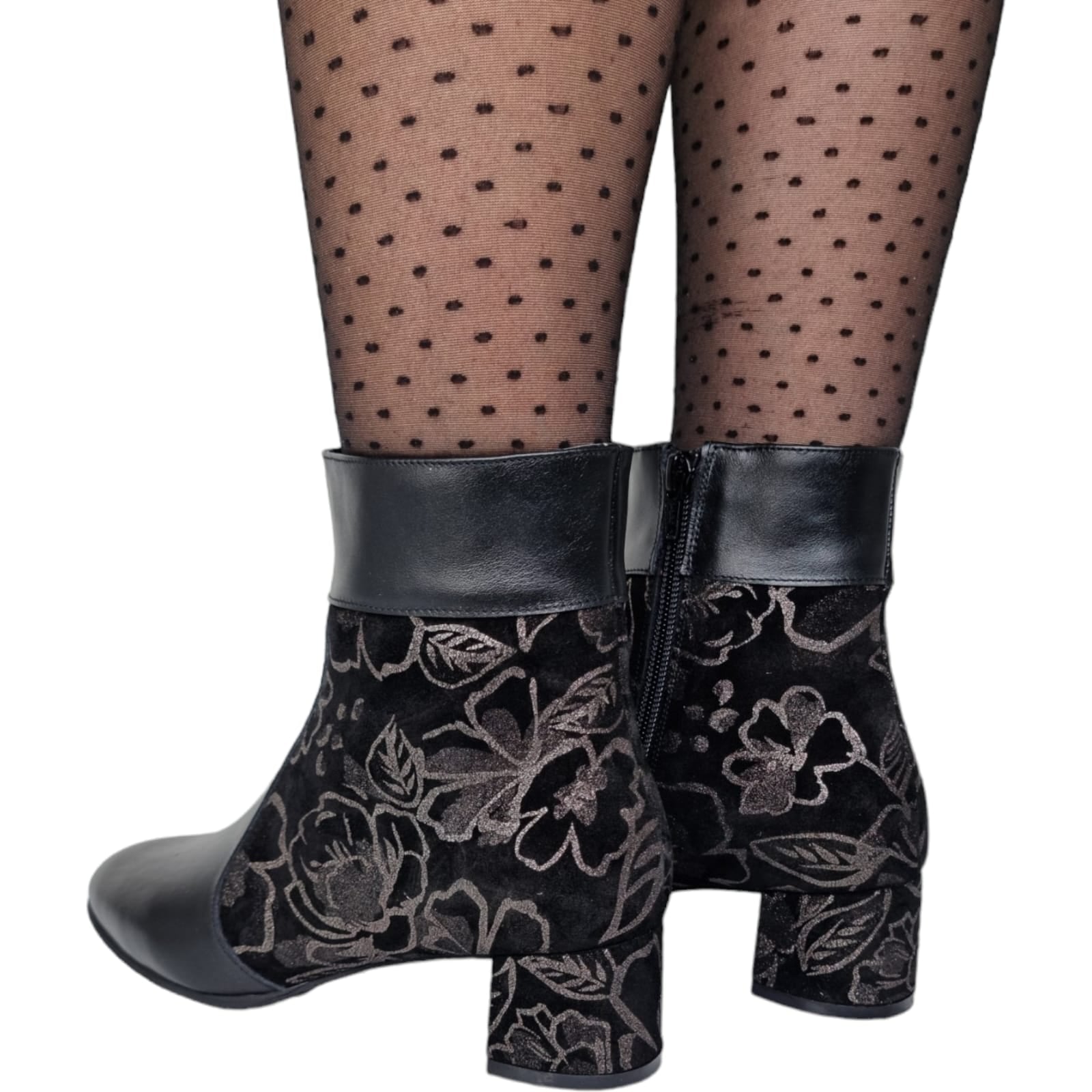Ghete Damă Elegante Din Piele Naturală Neagră 40171
