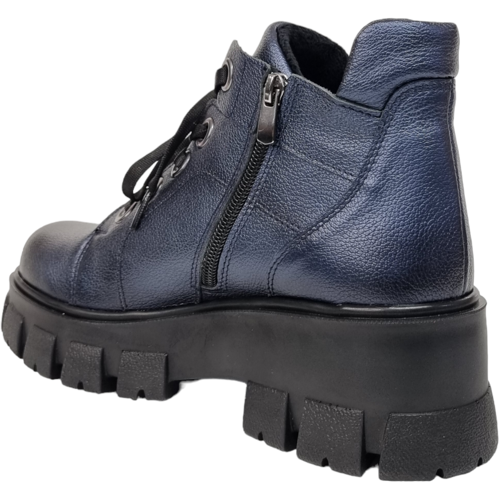 Ghete Damă Casual Din Piele Naturală Blue 30196
