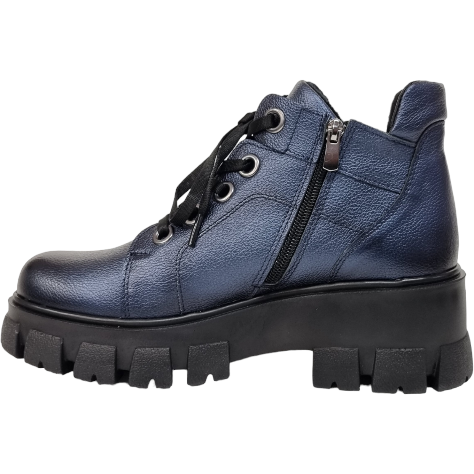 Ghete Damă Casual Din Piele Naturală Blue 30196
