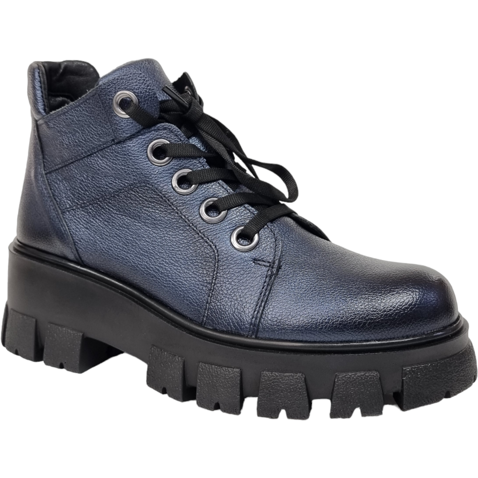 Ghete Damă Casual Din Piele Naturală Blue 30196
