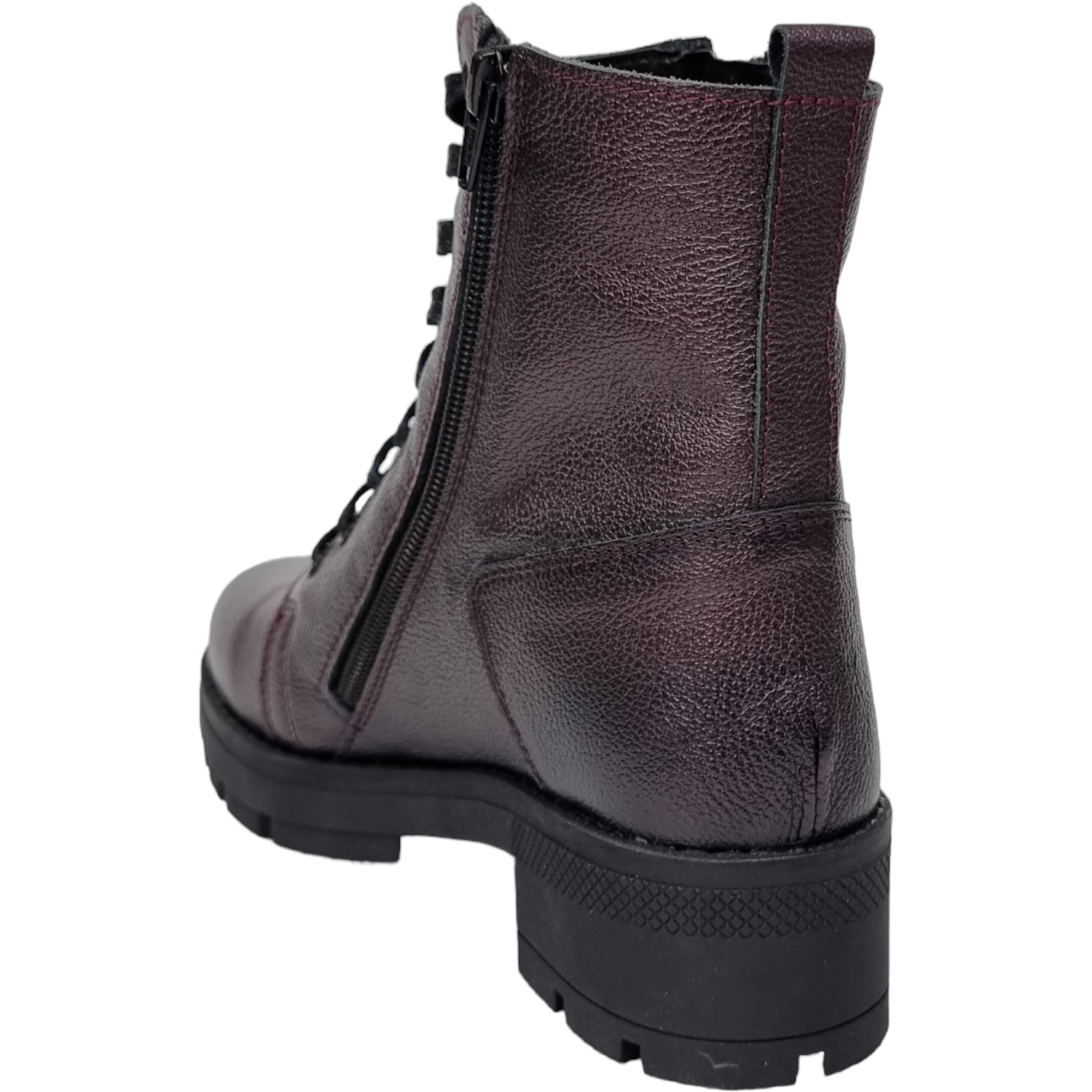 Ghete Damă Casual Din Piele Naturală Bordo 30186