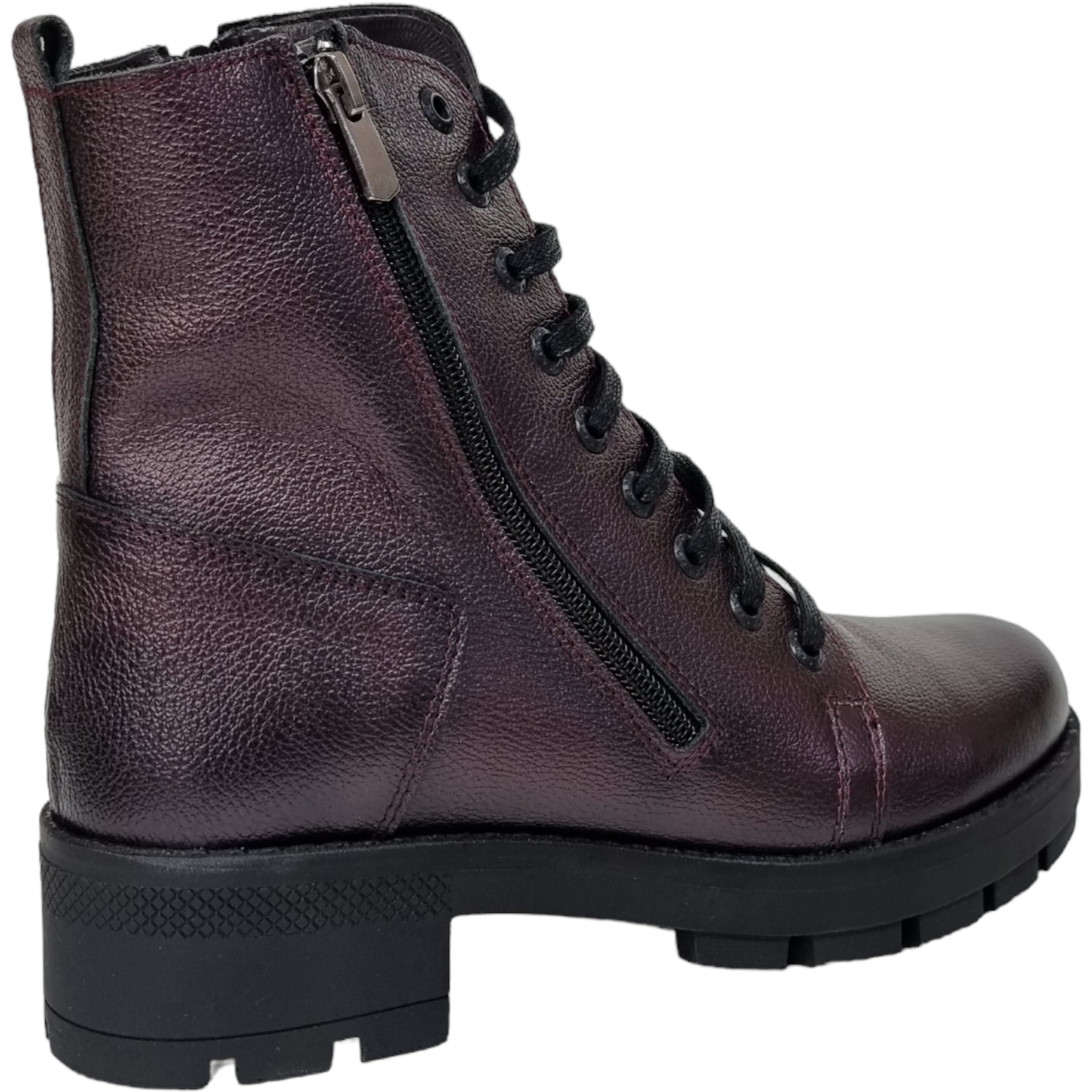 Ghete Damă Casual Din Piele Naturală Bordo 30186